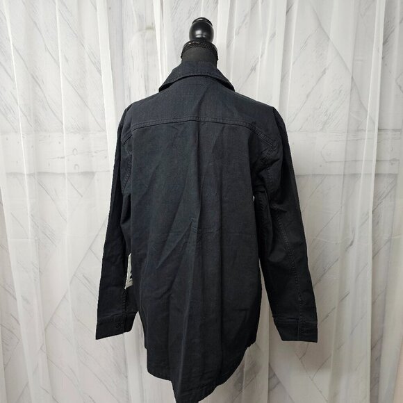 NWT Billabong Stealth Hudson Dark Gray Unisex Button Canvas Utility Jacket M - Picture 10 of 16